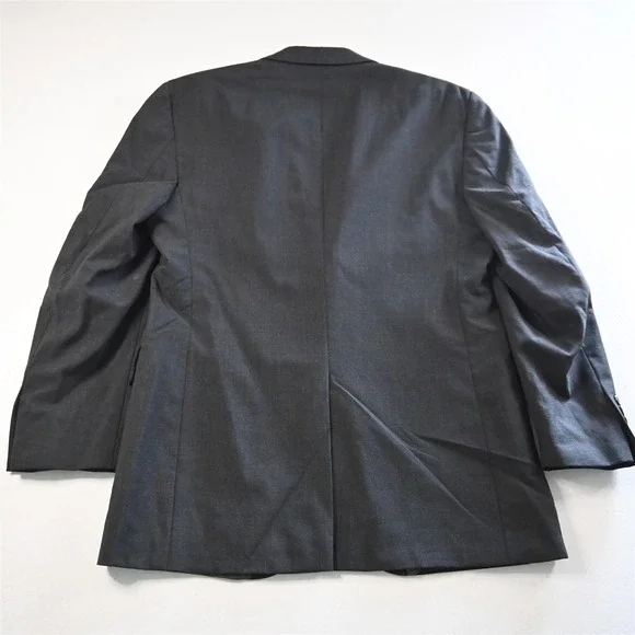 Jos A Bank 40R 34x30 Gray 100% Wool Mens Jacket Pants Suit